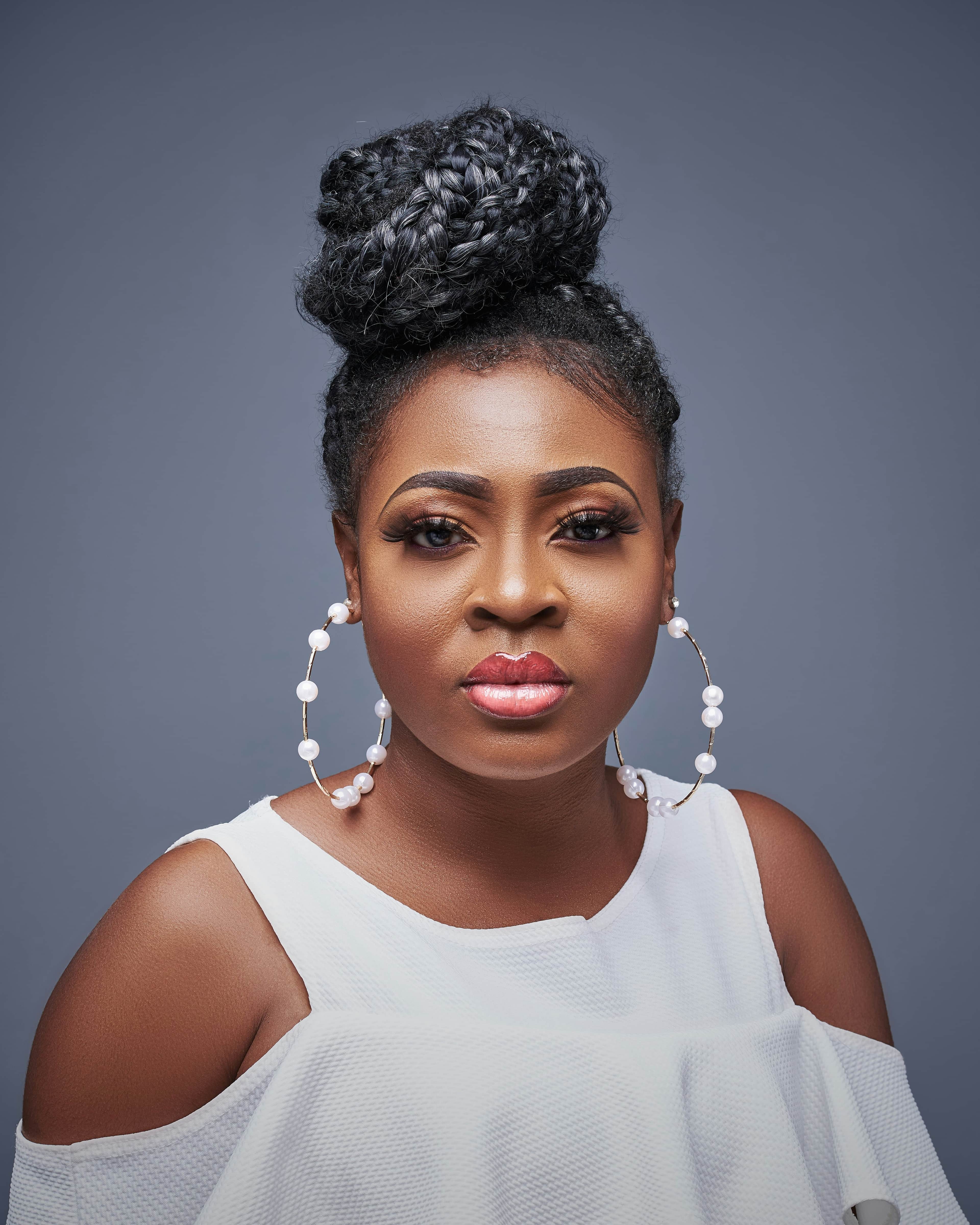 Braided updo styling