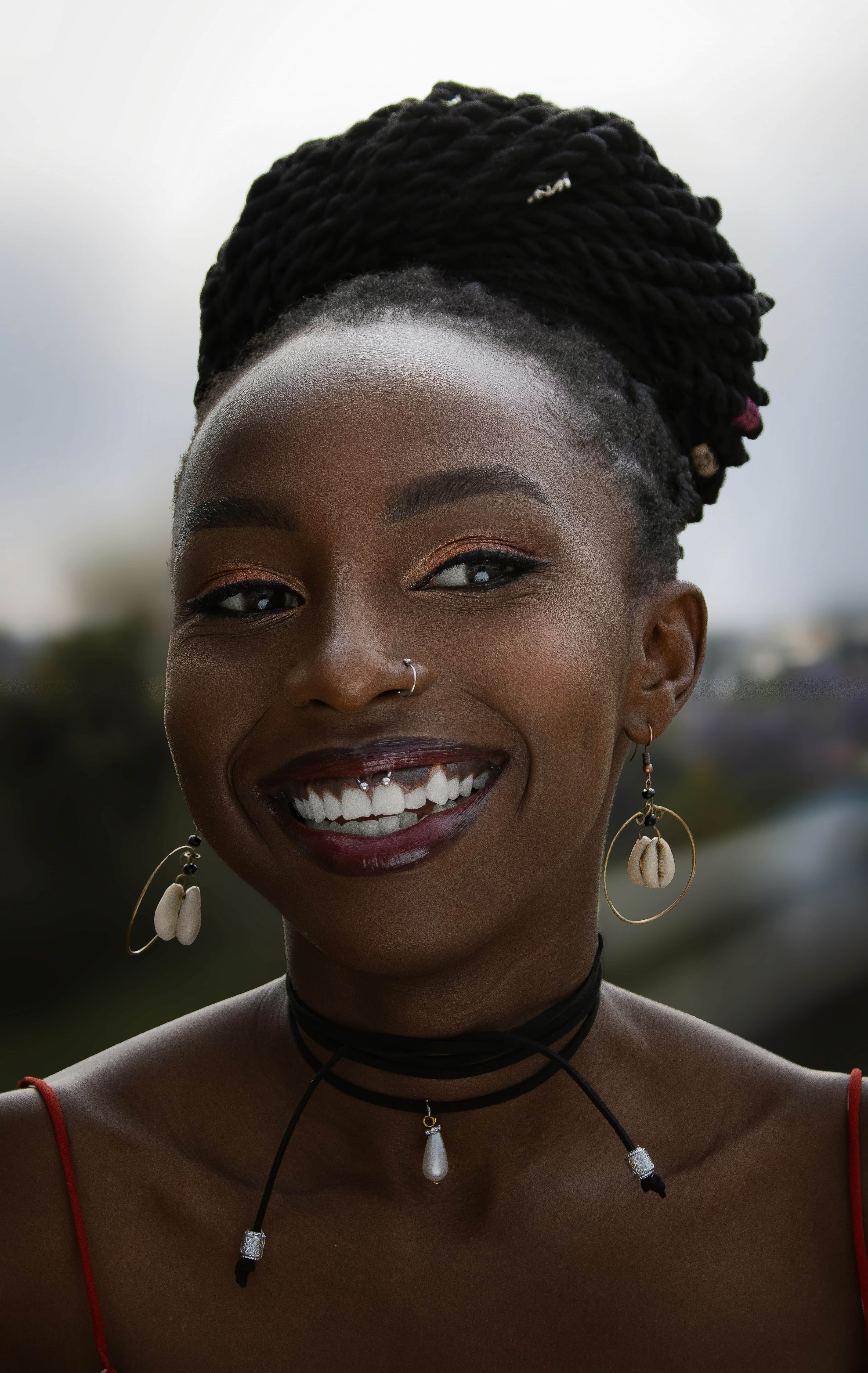 Braided updo styling