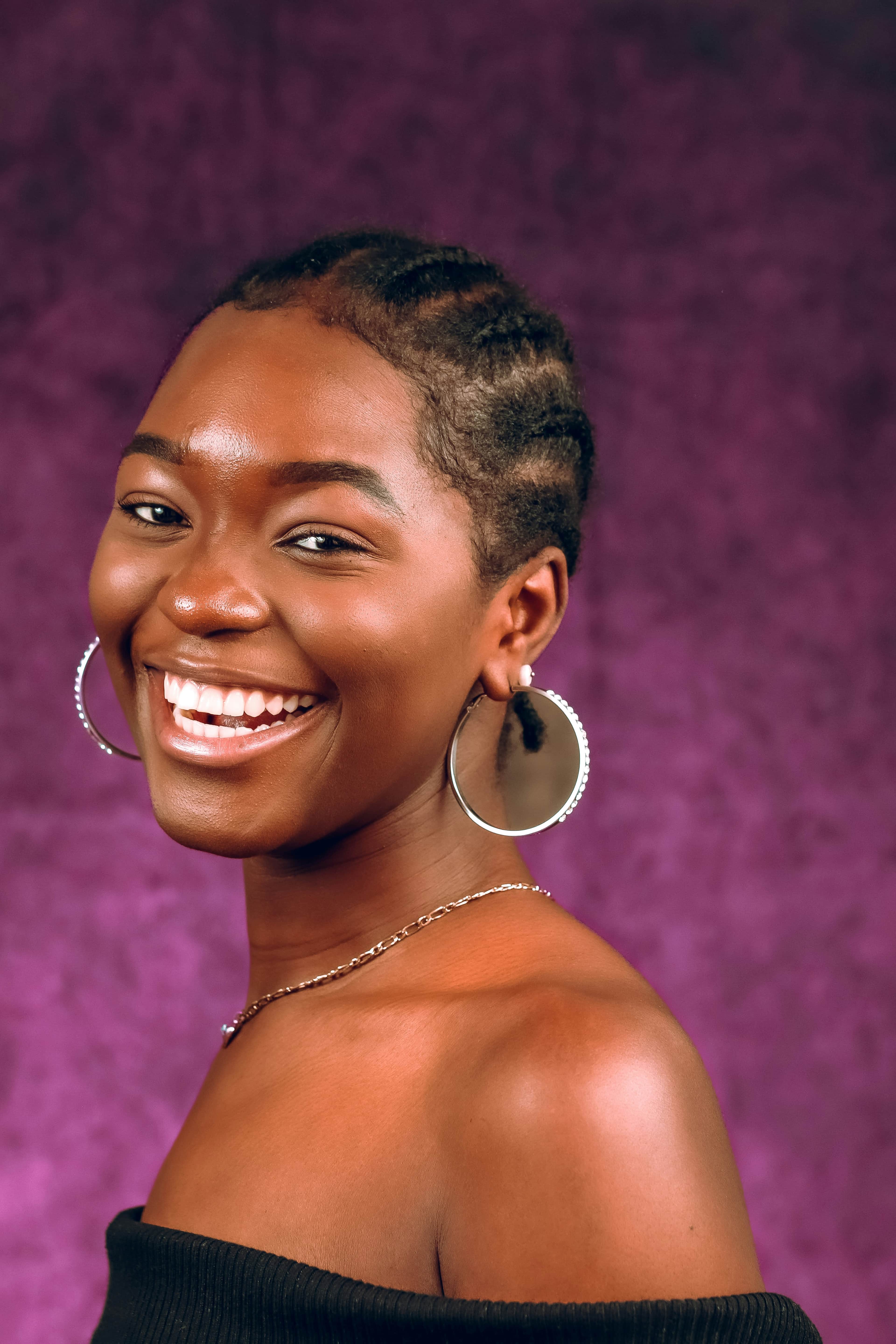 Cornrows updo styling