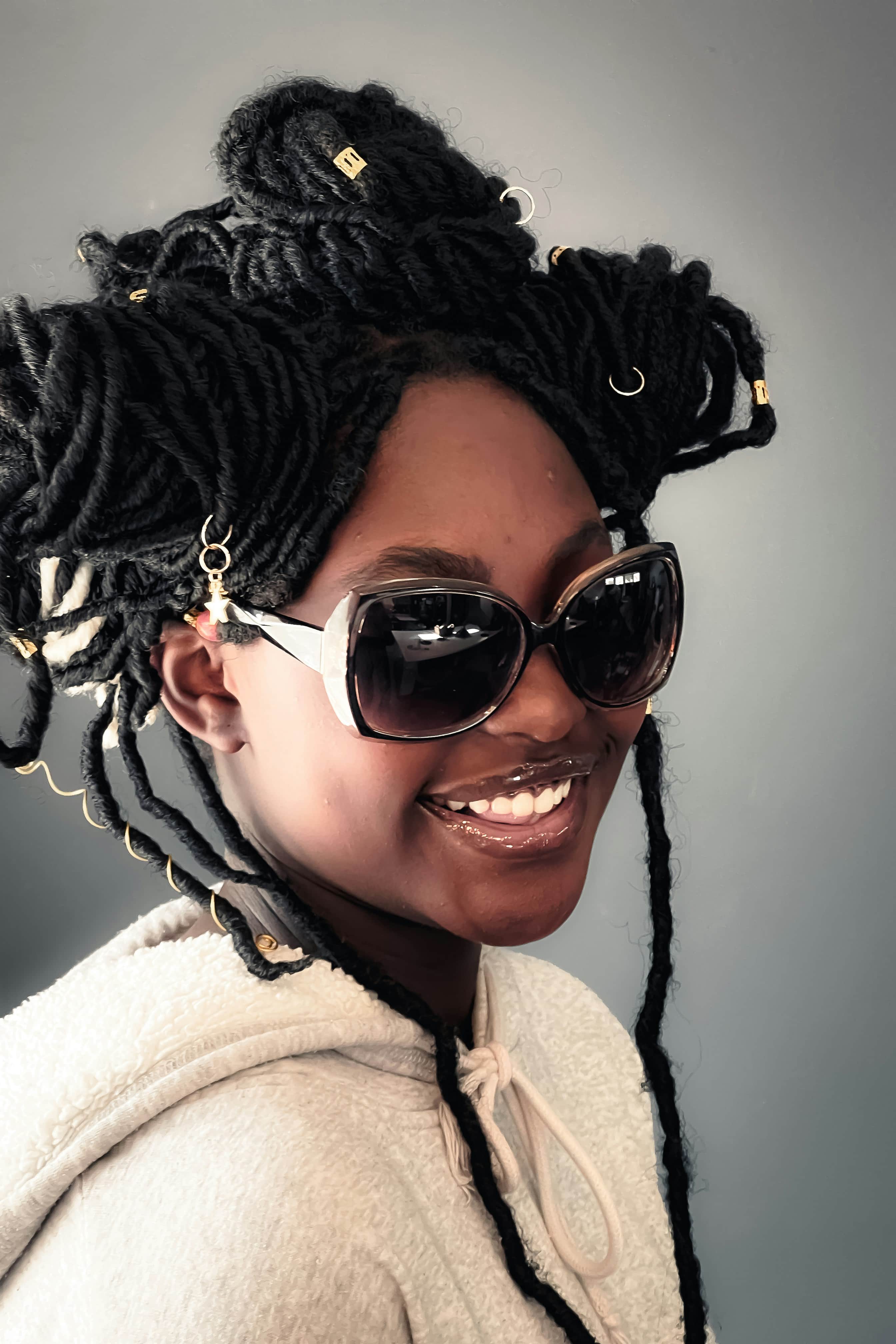 Long two-strand twists styling